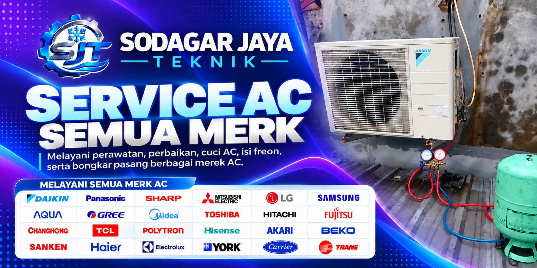 Service AC semua merek Sodagar Jaya Teknik